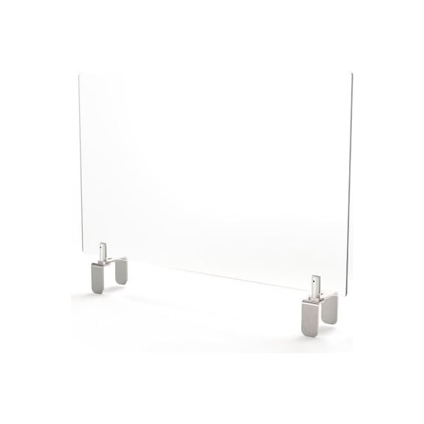 Ghent Ghent Partition Extender 36"W x 24"H, Frosted Thermoplastic w/ Attached Clamp PEF2436-A - main